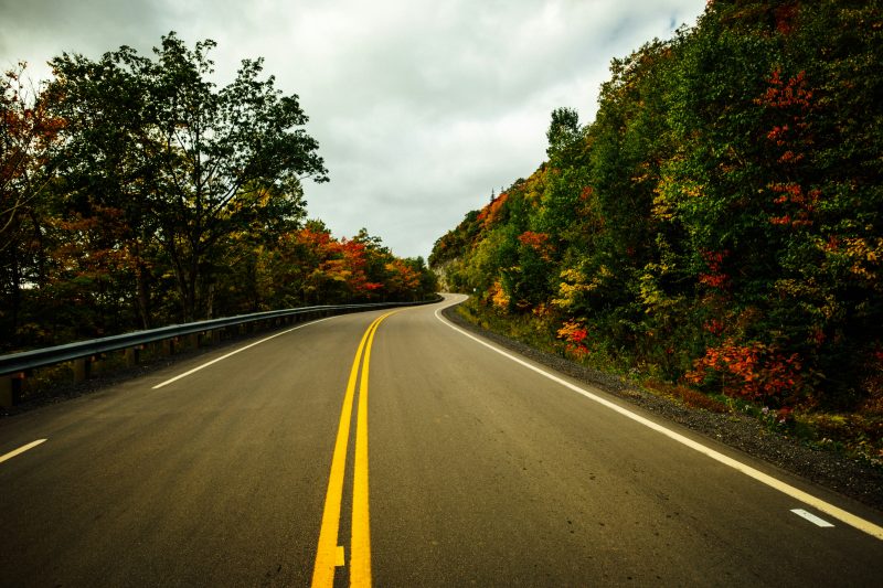 road through autumn landscape