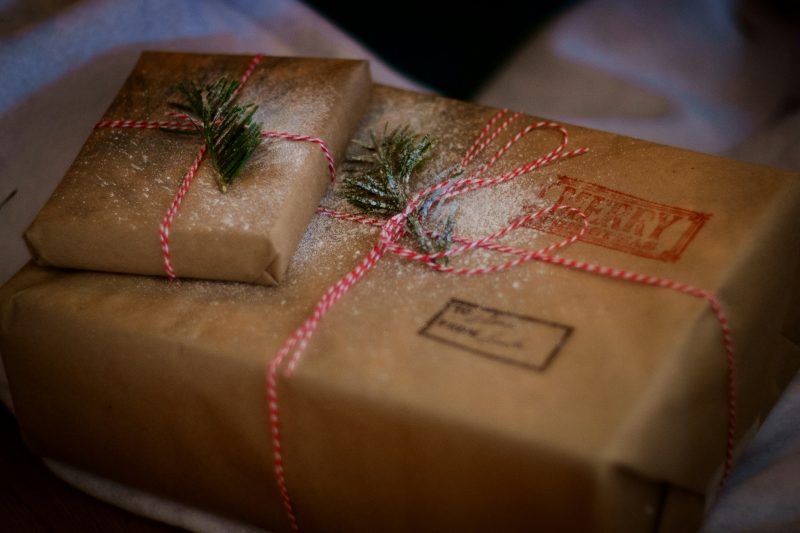 Gifts wrapped for christmas