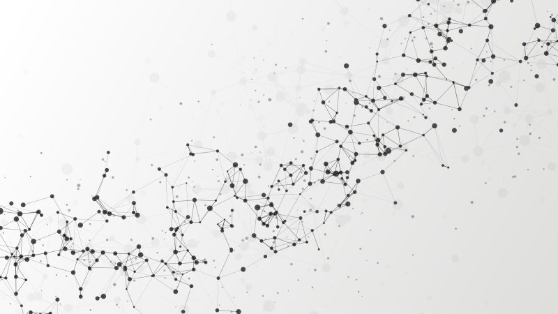 Connected data points illustrating big data